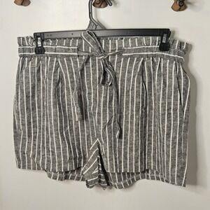 Express Shortie Super High Rise Tie Waist Shorts‎ in Linen Blend Size Large